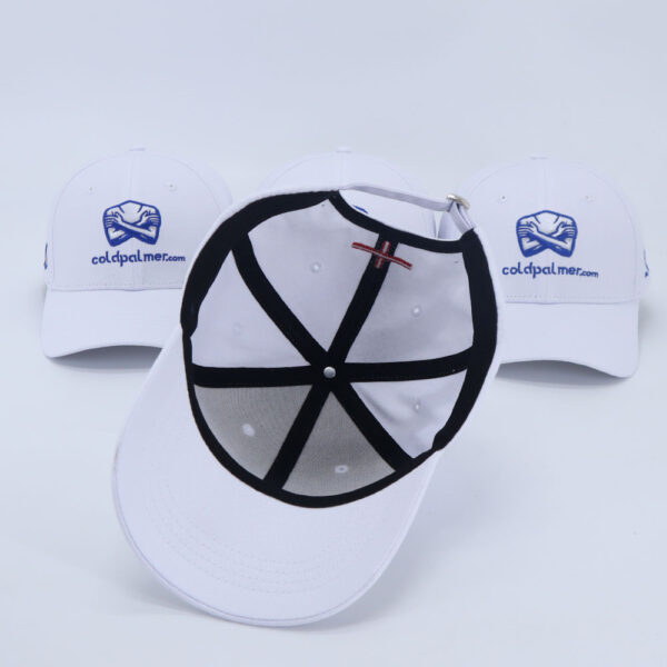 Baseball Cap White with England Badge - Image 2