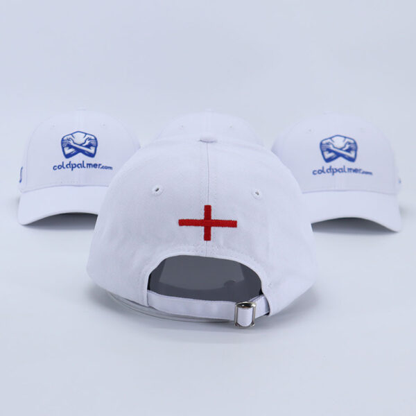 Baseball Cap White with England Badge - Image 4